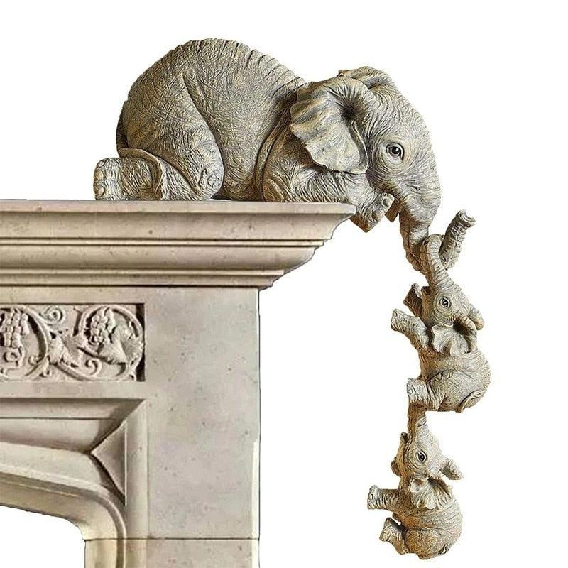 Estatuetas Família Elefante 3 peças - My Store